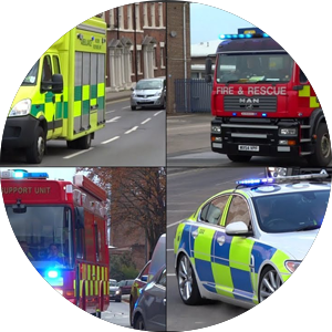 Emergency Vehicles (Ambulances, Fire Trucks, Police Cars)